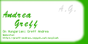 andrea greff business card